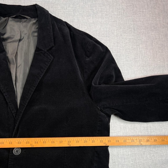 Vtg Y2K GAP Cotton Blazer Sport Coat Jacket Men XL 46R Black Tailored Academia - Picture 8 of 16